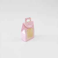 11x7x4 Pembe Puantiyeli Mini Kağıt Çanta