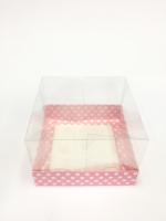 12x12x8 Pembe Puantiyeli Kutu