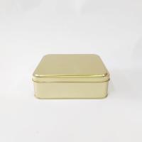 15x15x5 Kare Altın Metal Kutu