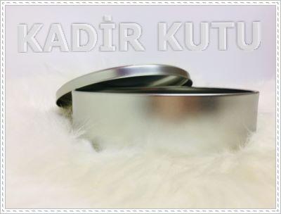 17x4 Daire Gümüş Metal Kutu