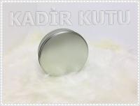 17x4 Daire Gümüş Metal Kutu