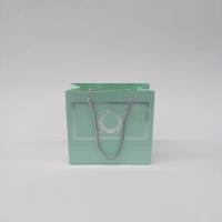 18x15x7 Mint Yeşili Gümüş Yaldızlı Karton Çanta