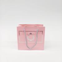 18x15x7 Pembe Gümüş Yaldızlı Karton Çanta