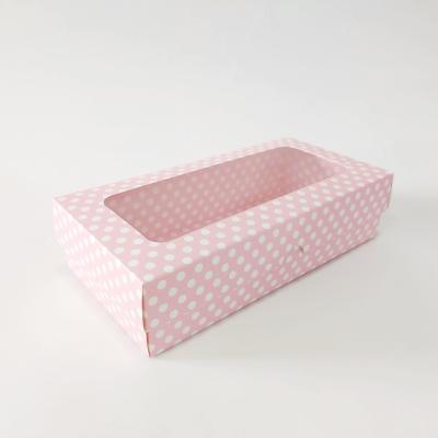 20x10x5 Çerçeveli Pembe Puantiyeli Kutu