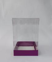 20x20x30 Alt Mor Üst Asetat Kutu