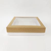 20x20x5 Kraft Çerçeveli Alt Beyaz Kutu