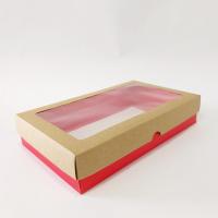 25x15x5 Kraft Çerçeveli Alt Kırmızı Kutu
