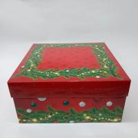 25x25x12 Kırmızı Yılbaşı Kutusu
