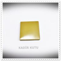 4x4x1 CM MADLEN TEKLİ ÇİKOLATA KUTUSU GOLD 25 ADETLİ