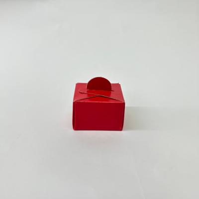 5x5x3.5 Kırmızı Tekli Lokum Kutusu