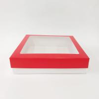 20x20x5 Kırmızı Çerçeveli Alt Beyaz Kutu