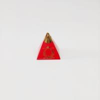 6x6x6 Kırmızı Altın Yaldızlı Piramit Kutu