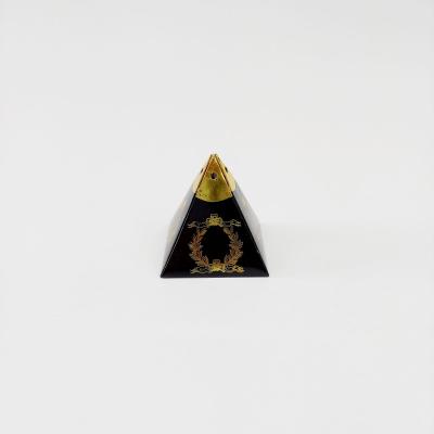 6x6x6 Siyah Altın Yaldızlı Piramit Kutu