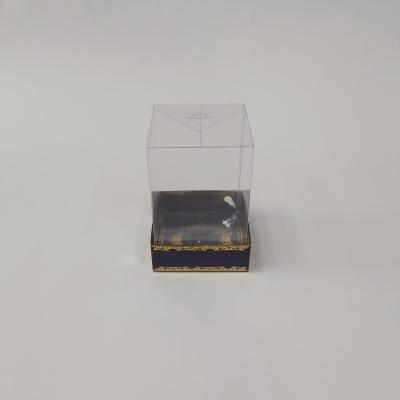8x8x11 Altın Yaldızlı Lacivert Kutu