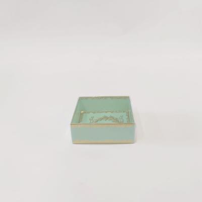 8x8x3 Altın Yaldızlı Mint Yeşili Kutu