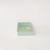 8x8x5 Altın Yaldızlı Mint Yeşili Kutu